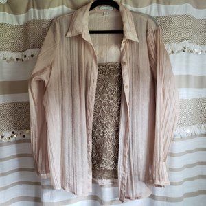 Coldwater Creek | Lace Cami and Sheer Gauze Blouse